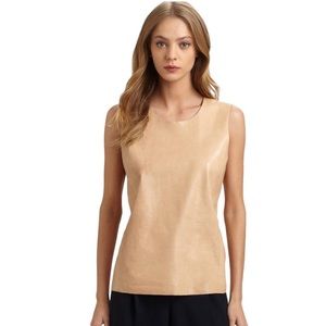 Vince leather shell stop with silk back.